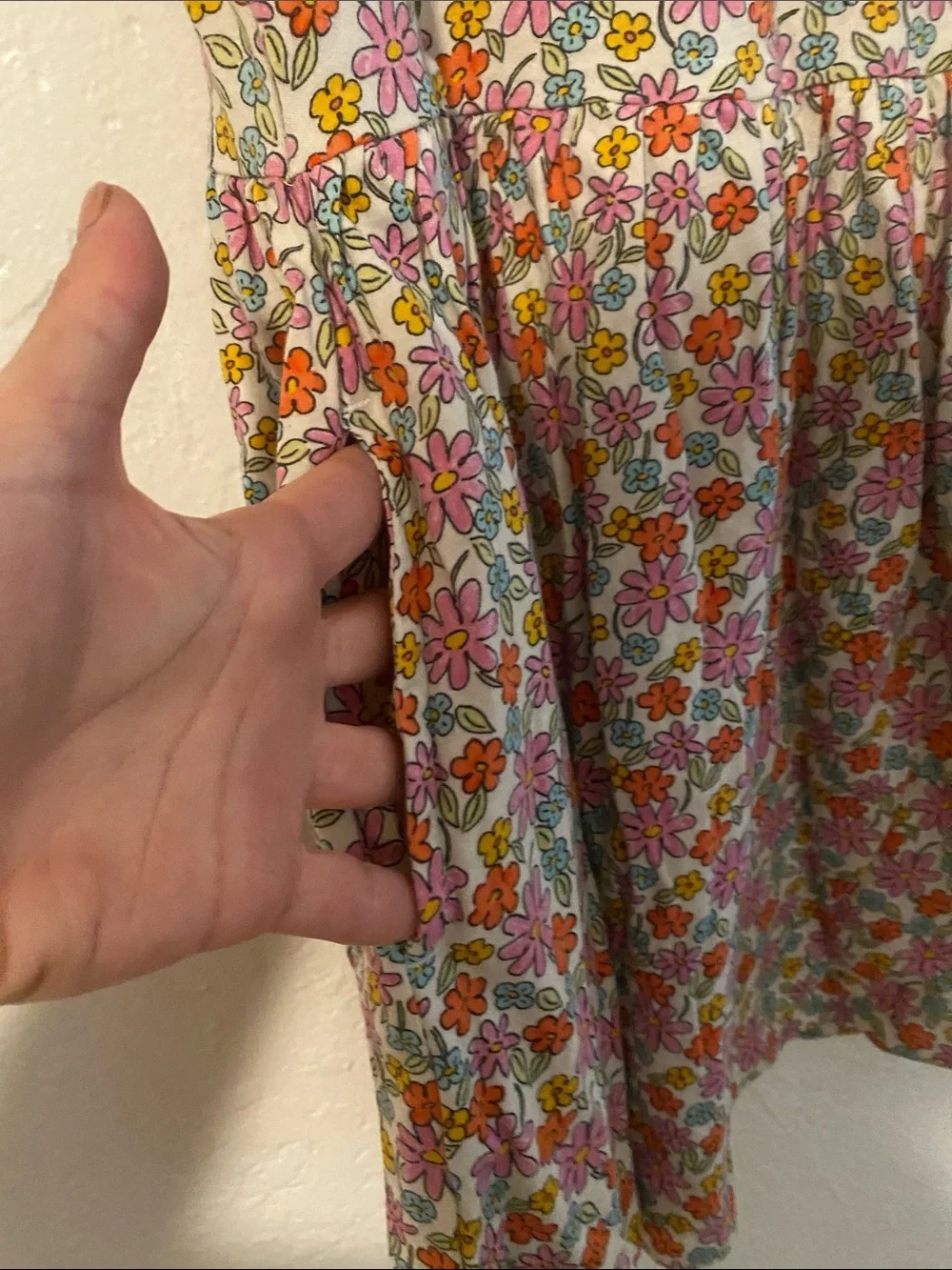 🌈5/25🌈 Old Navy 100% Cotton Flower Skater Sleeveless Dress w Pockets! size 8